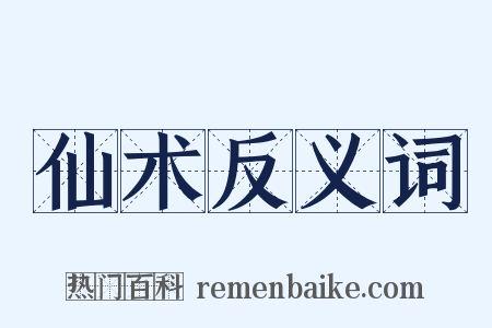 仙术反义词是什么意思的图片